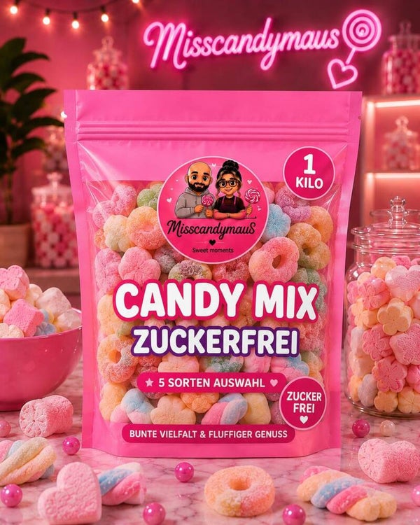 Candy Mix Zuckerfrei 1 Kilo ✨ – 5 Sorten Auswahl