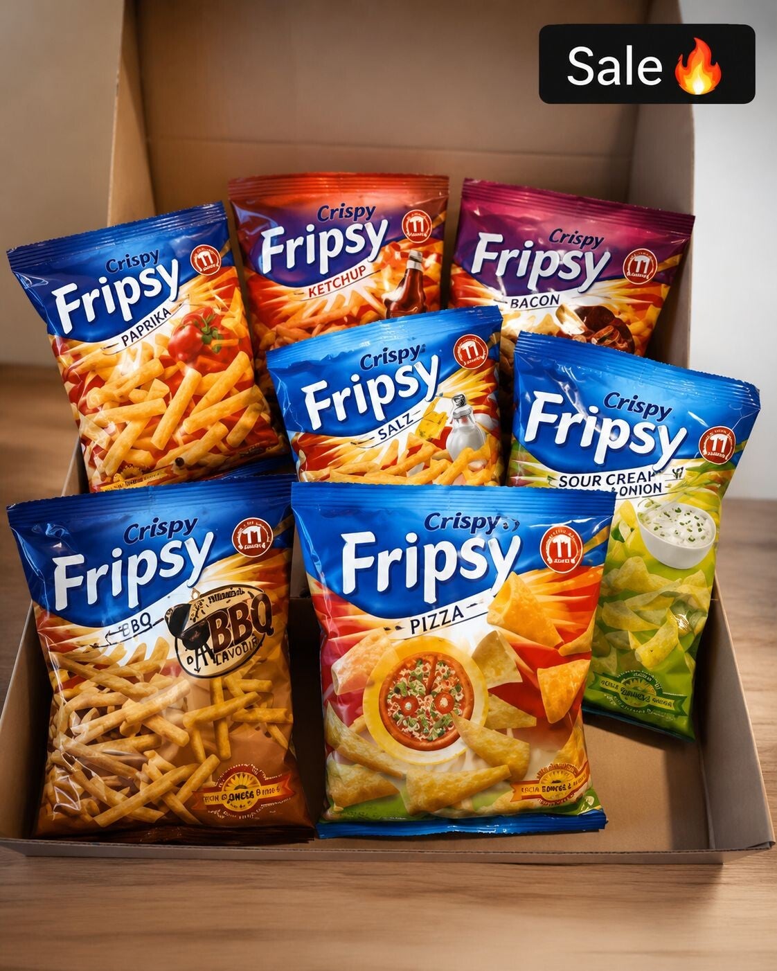 Crispy Fripsy Box 7 Sorten