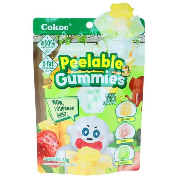 Peeling Gummi es-Fruits Green Halal 60g