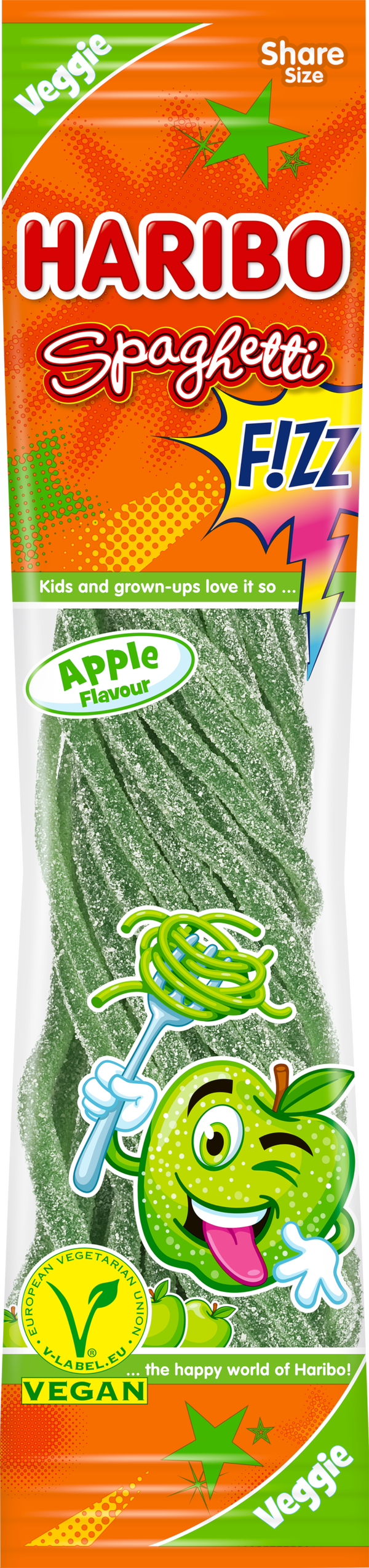 Haribo Spaghetti Apple FIZZ vegan