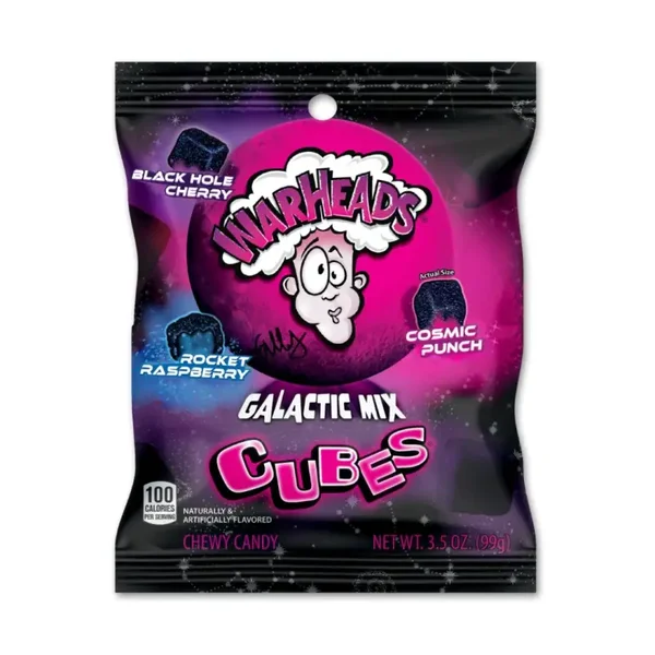 Warheads Galactic Cubes Mix 99 Bag
