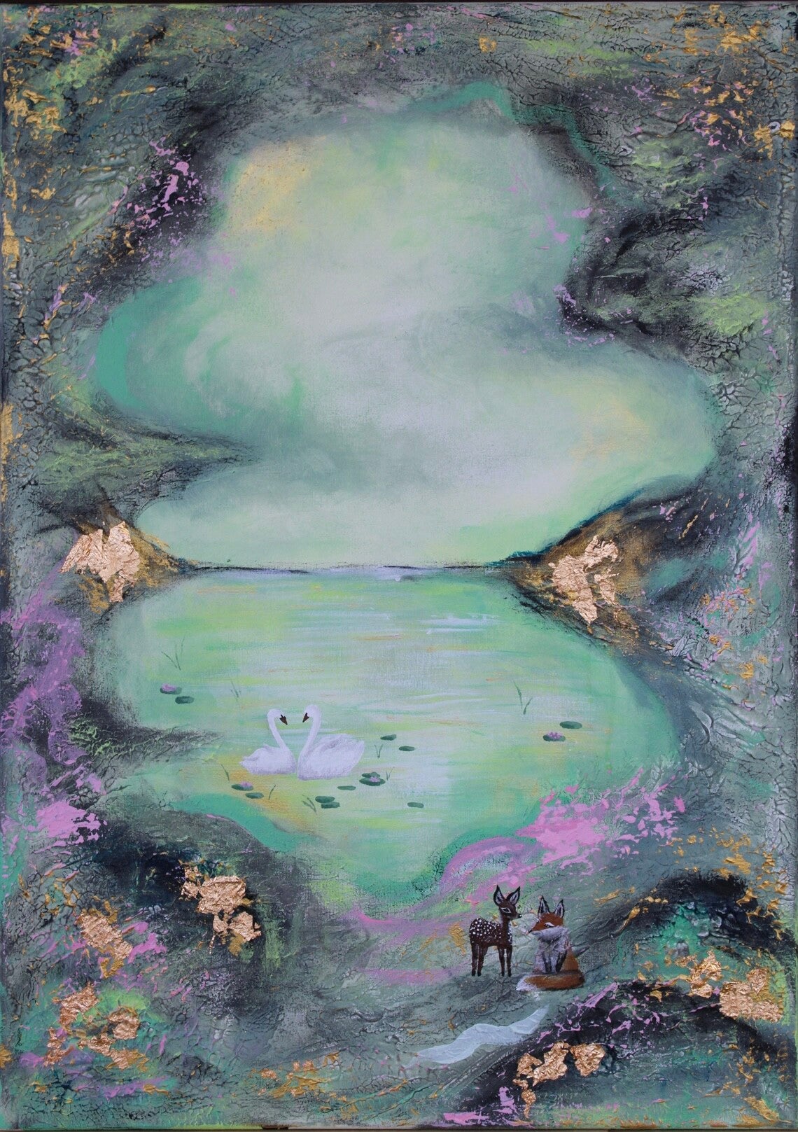 Lumottu poukama printti 50 x 70 cm