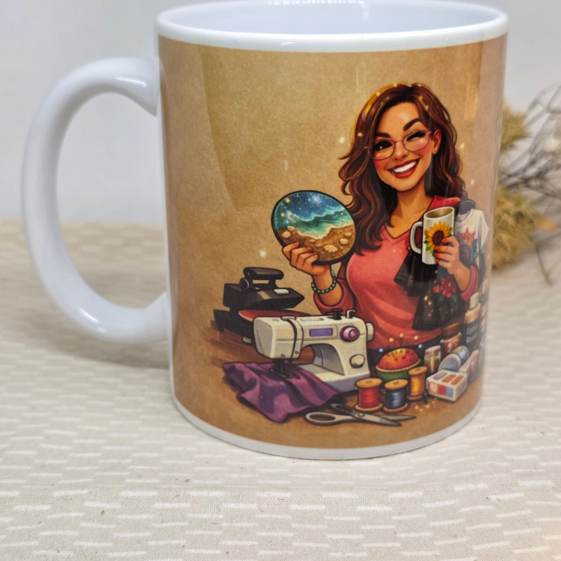 Mok wit te personaliseren naar wens