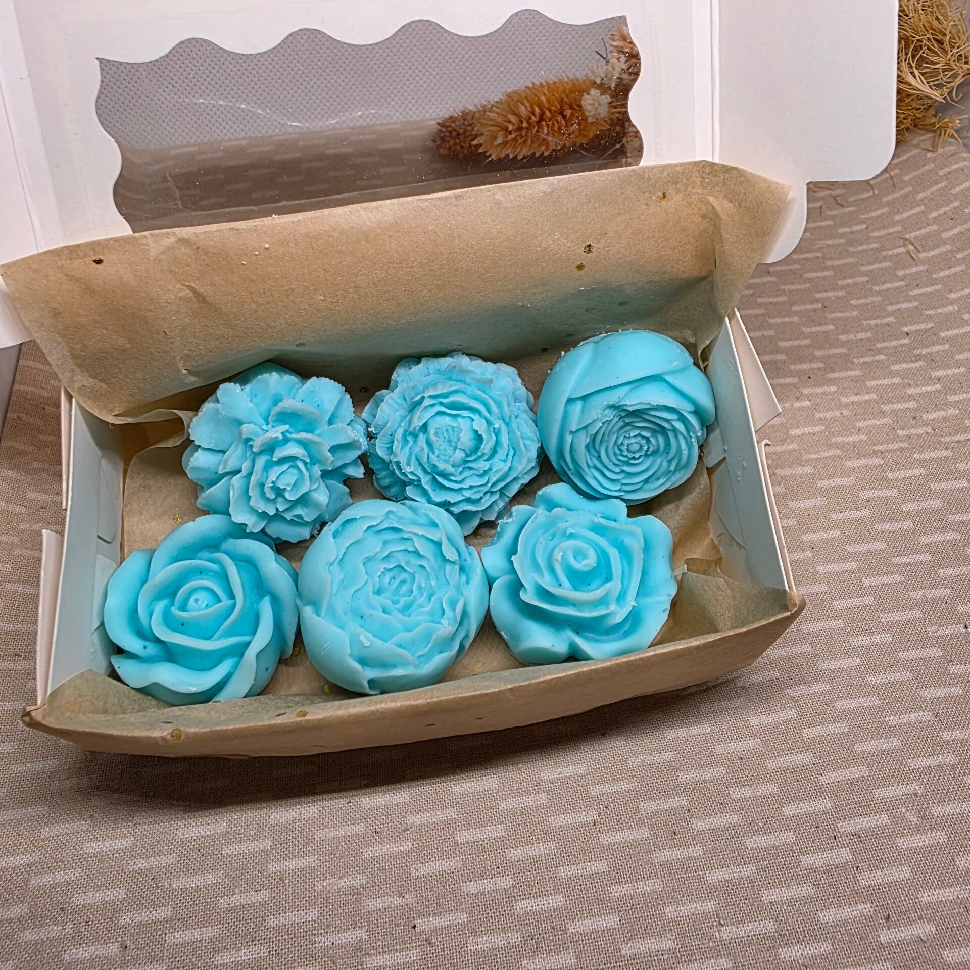 Bloemen Losse Waxmelt in doosje met de geur Verrose