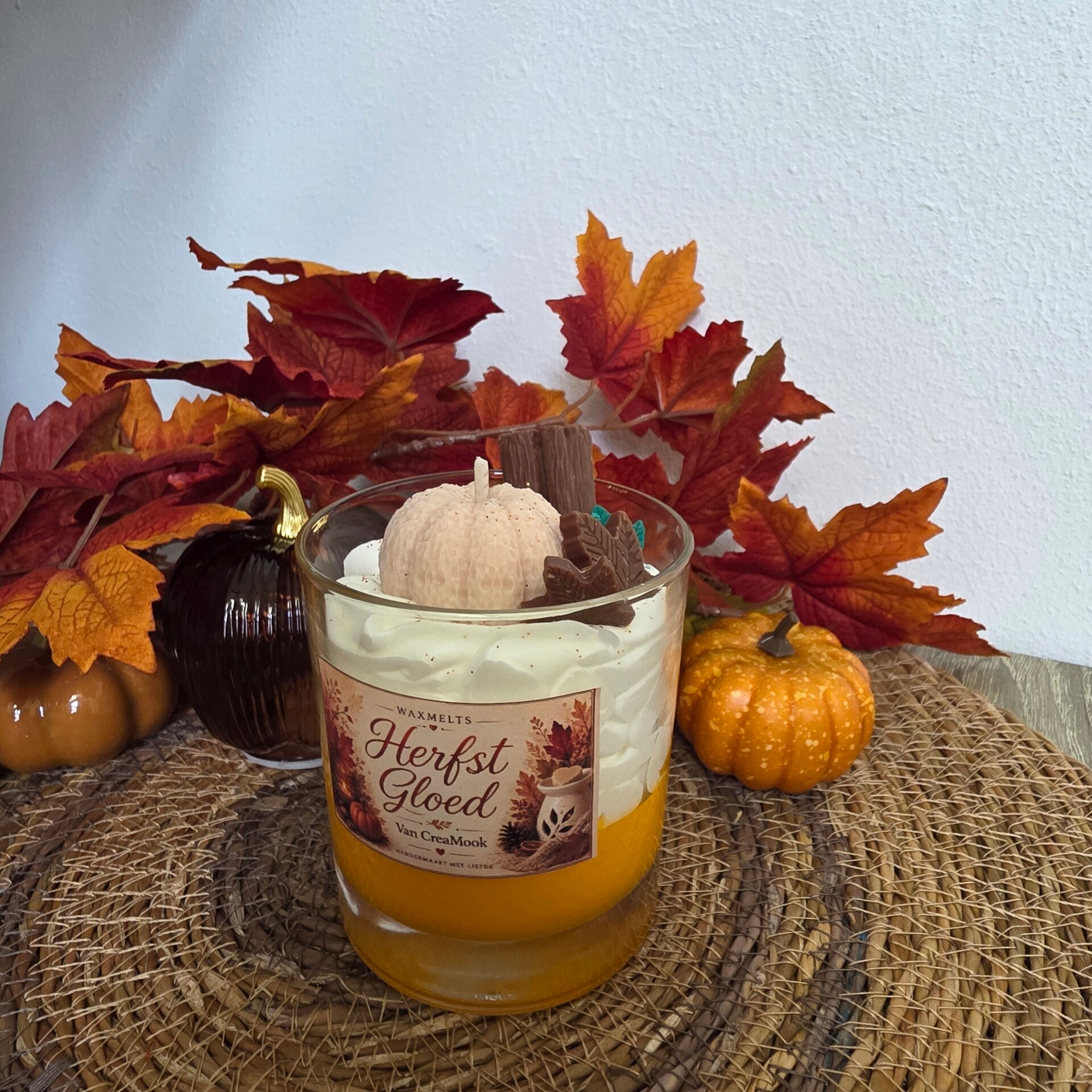 1. Herfst Gloed slagroom kaars