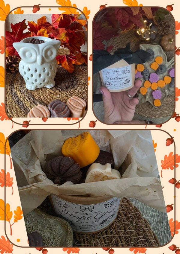 Combi set 5. Waxmeltbrander Uil met waxmelts box