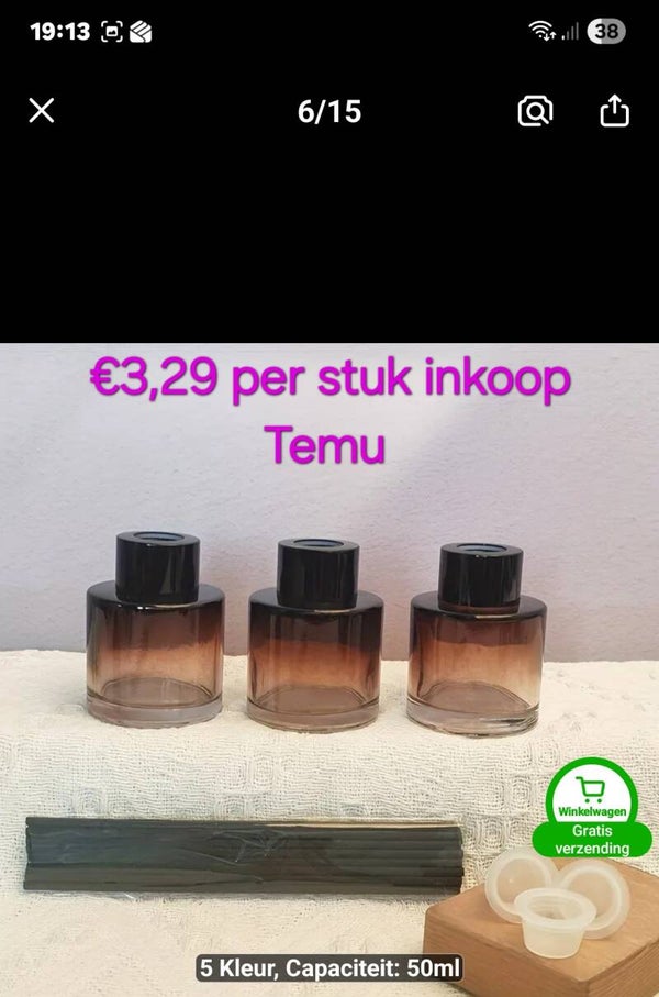 Complete geurset rond koffie/zwart 50 ml