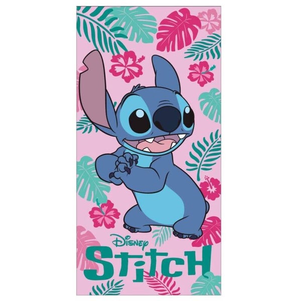 DISNEY - Stitch Fleur Rose - Serviette de Plage 70x140cm
