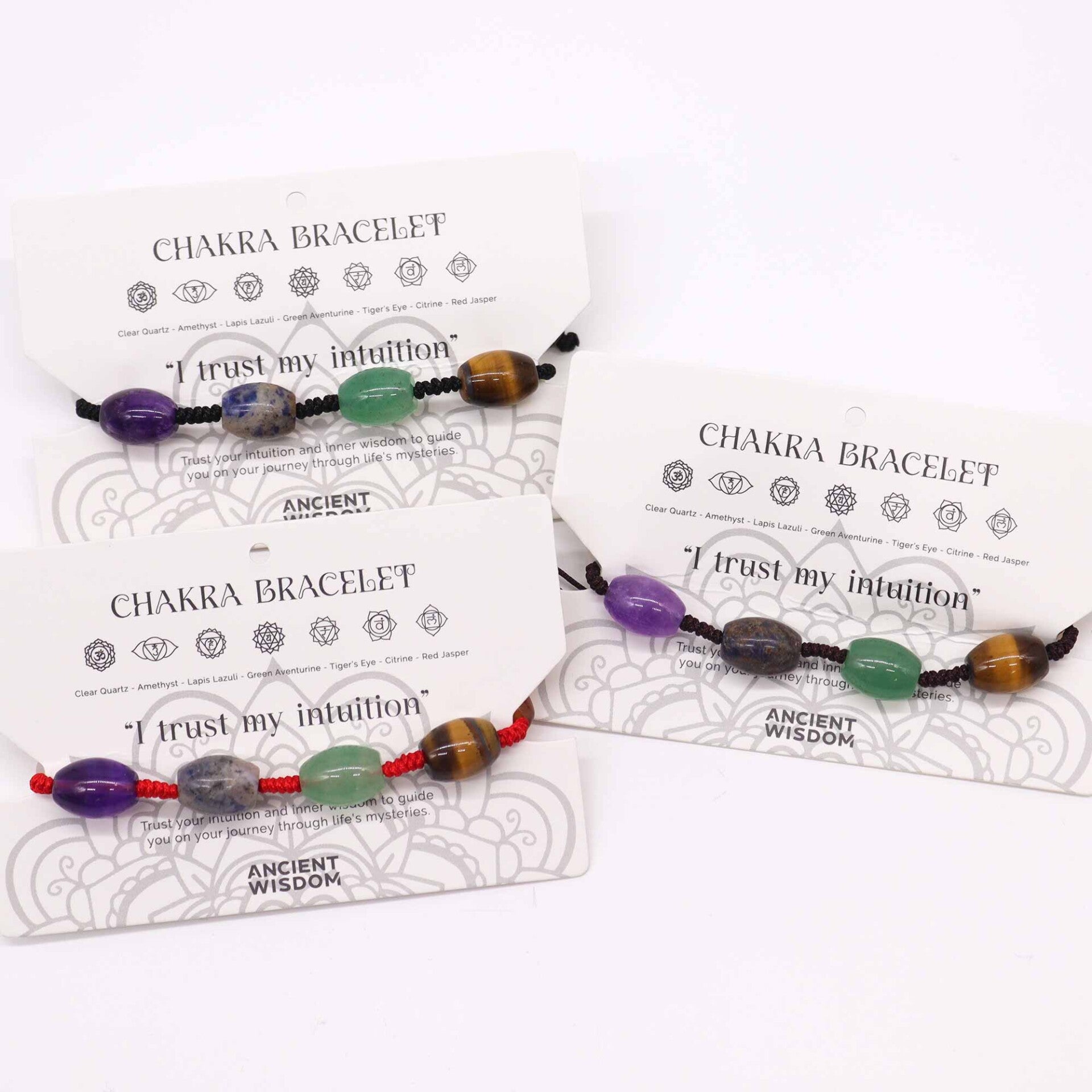 Chakra Touw Armband: Beads