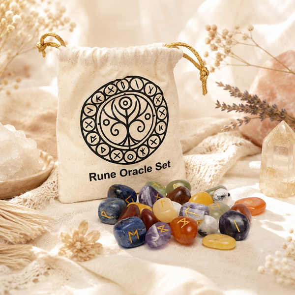 Runen orakelset 7 Chakra’s in katoenen tasje