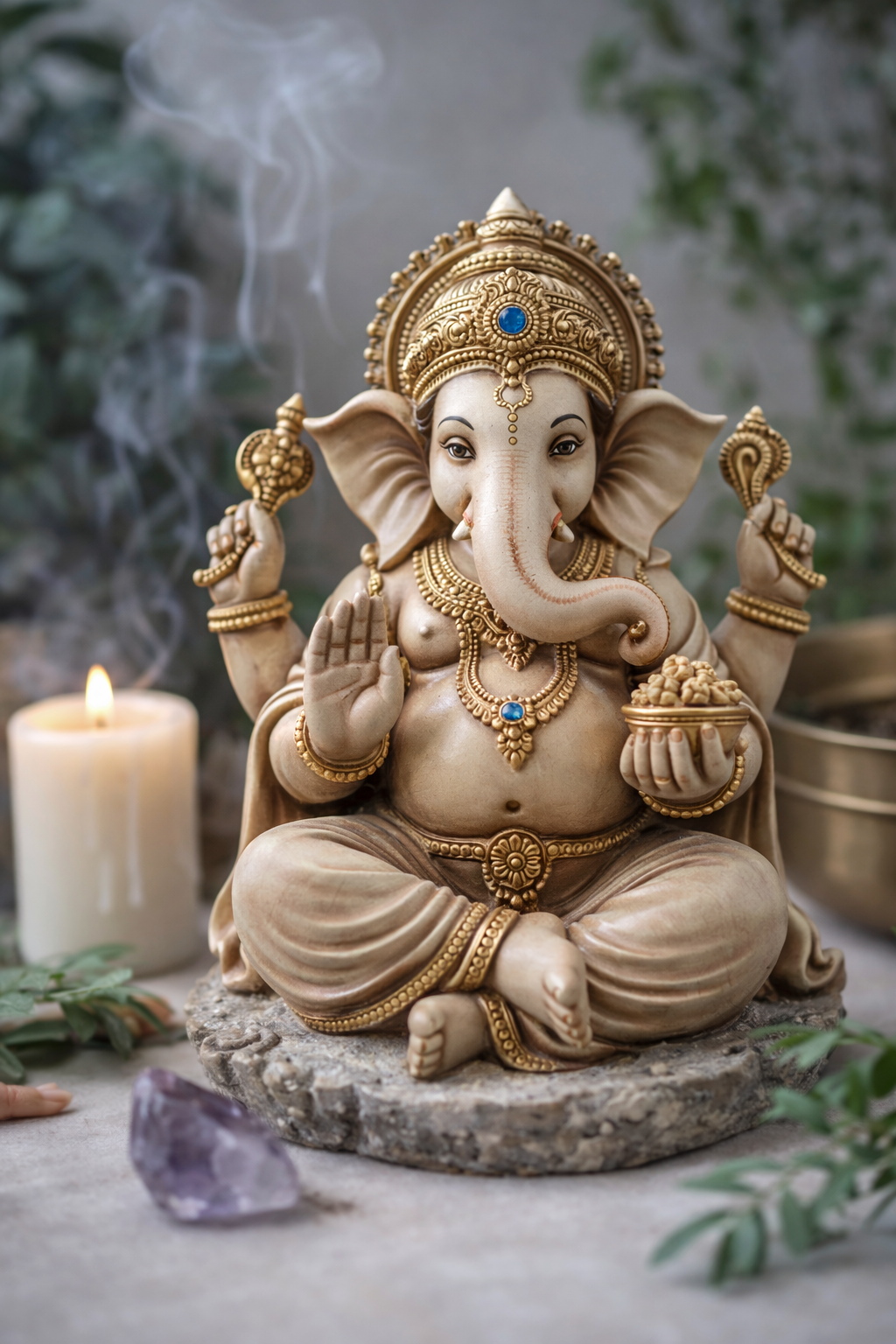 Ganesha met offergaven
