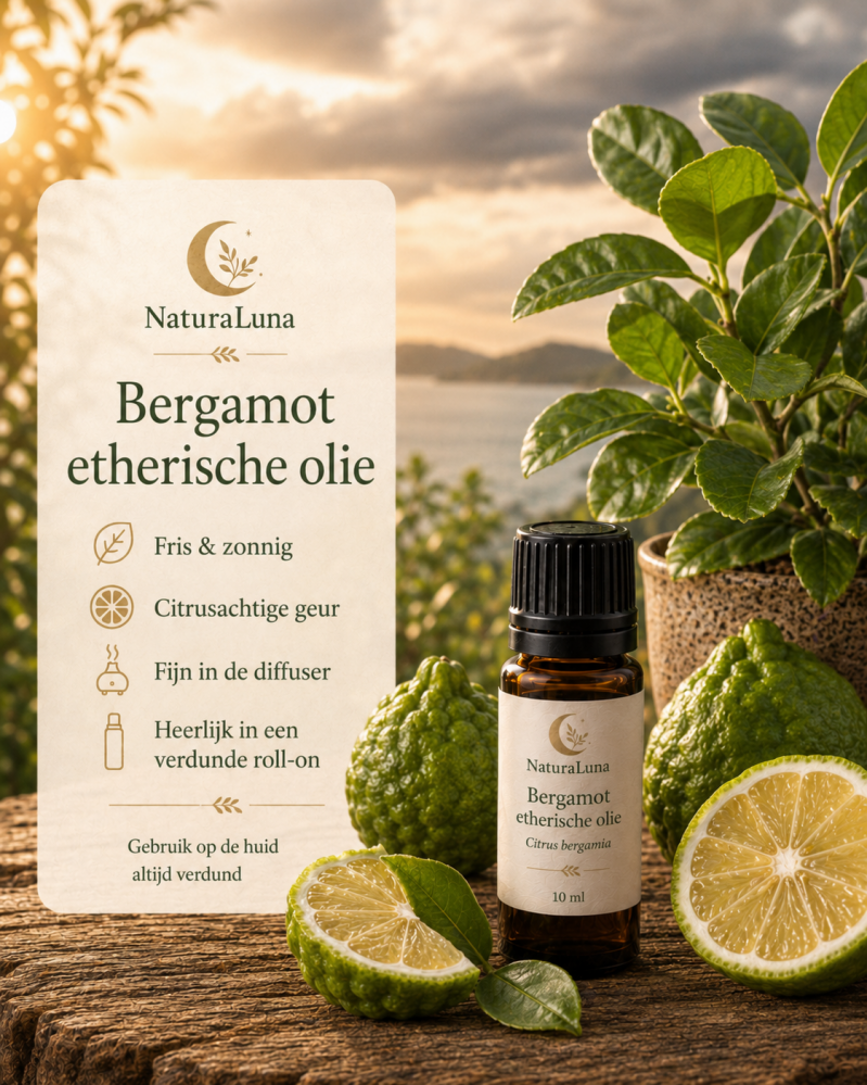 etherische olie bergamot voor de NaturaLuna blend stilte voor de storm