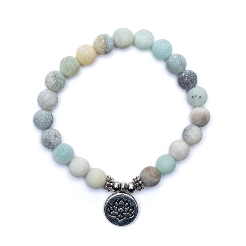 Mala Armband Amazoniet met Lotus
