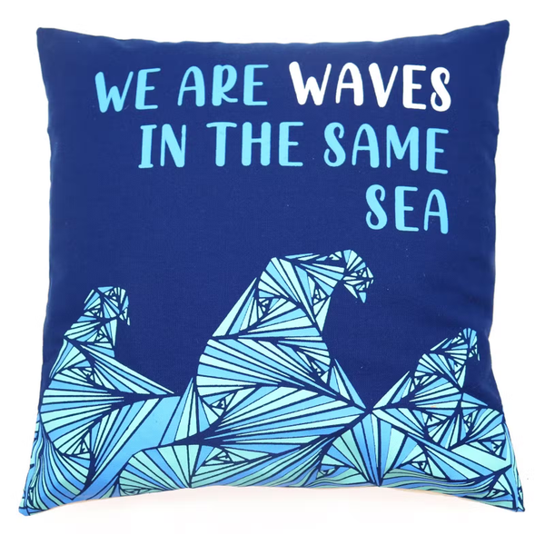 🌊 Katoenen Kussensloop – We Are Waves