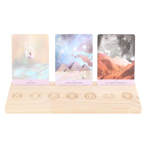 🌿 Natural Seven Chakras Tarot Card Stand
