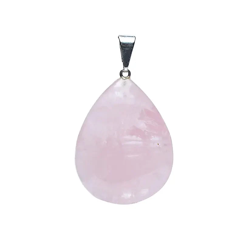 Rozenkwarts edelsteenhanger druppelvorm