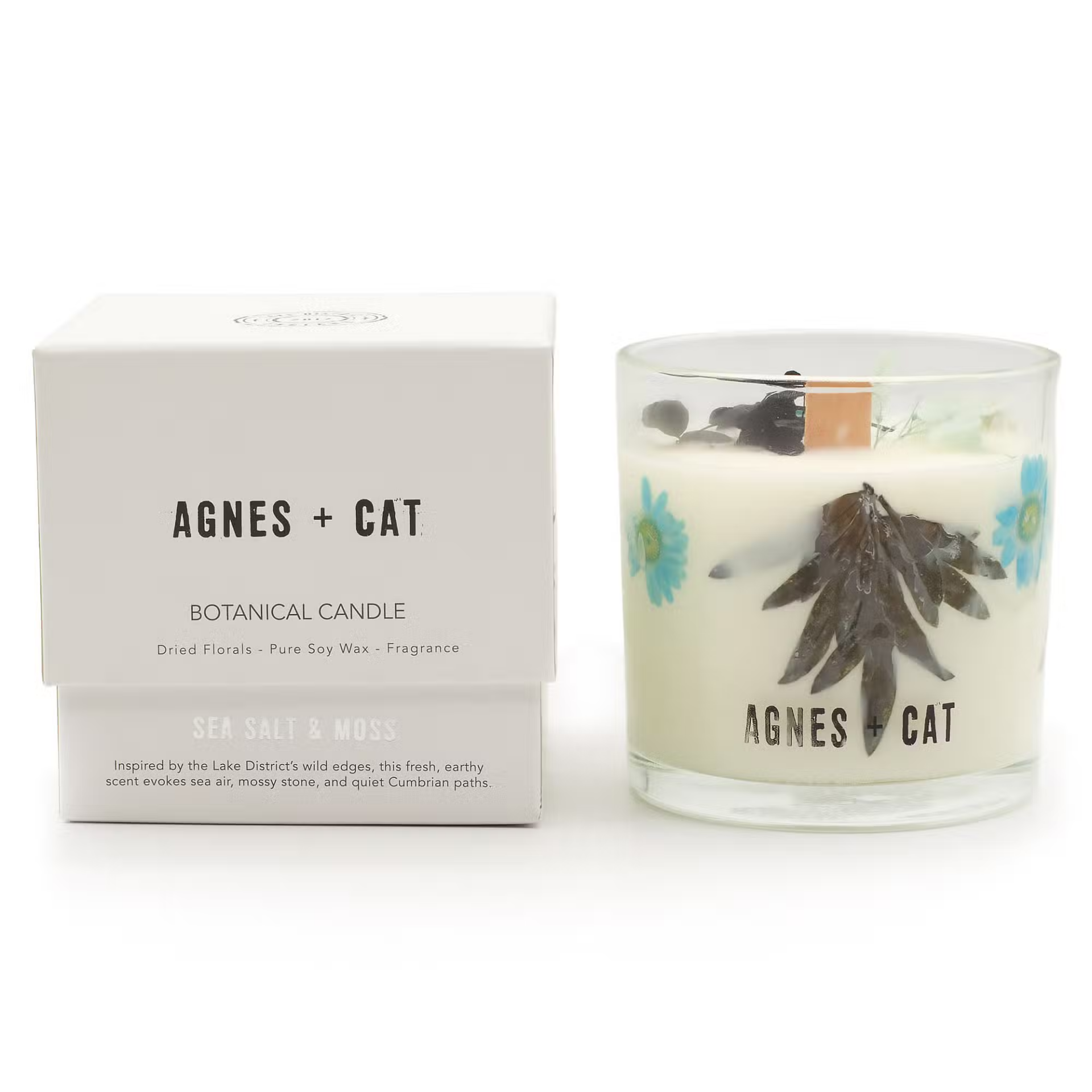 Agnes + Cat Botanische Sojawas Kaars – Sea Salt & Moss