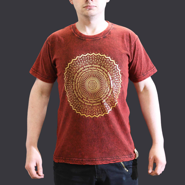 Stonewashed T-Shirt Mandala – Maroon