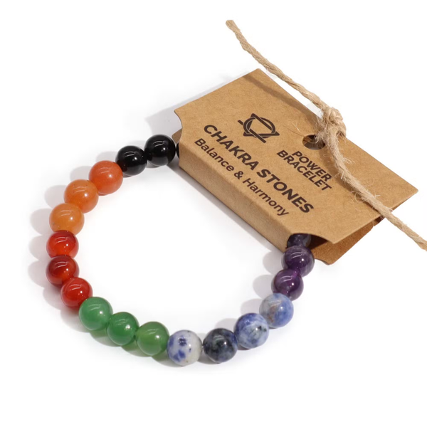 🌈 Power Armband – Chakra stenen