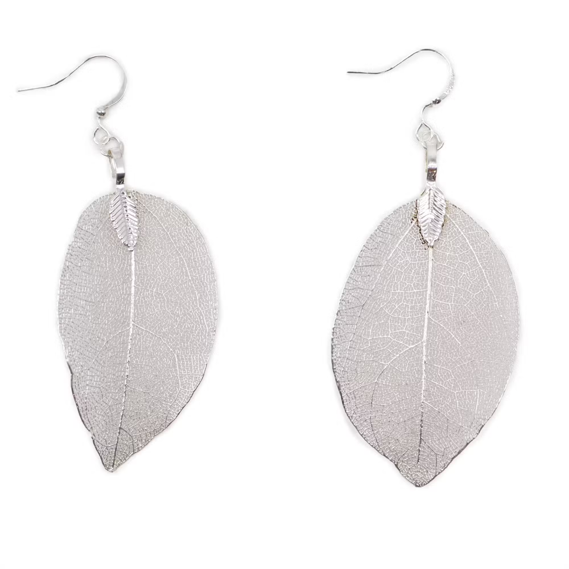🍃 Earrings – Bravery Leaf Zilver