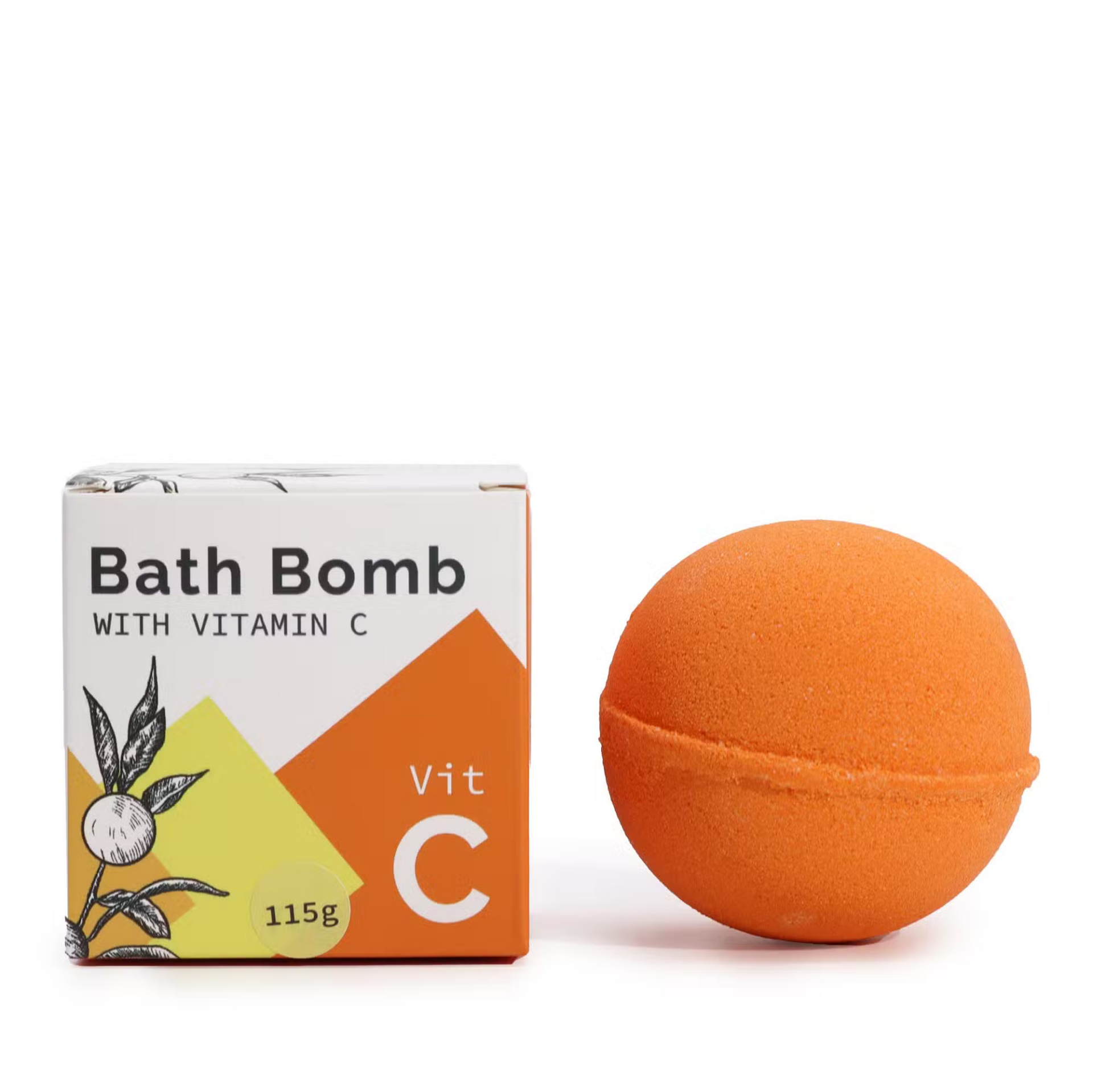 🍊 Vitamin C Infused Bath Bomb met Essentiële Oliën