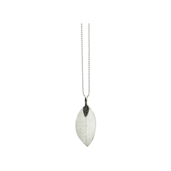 🌿 Ketting Eucalyptus Blad – Zilver