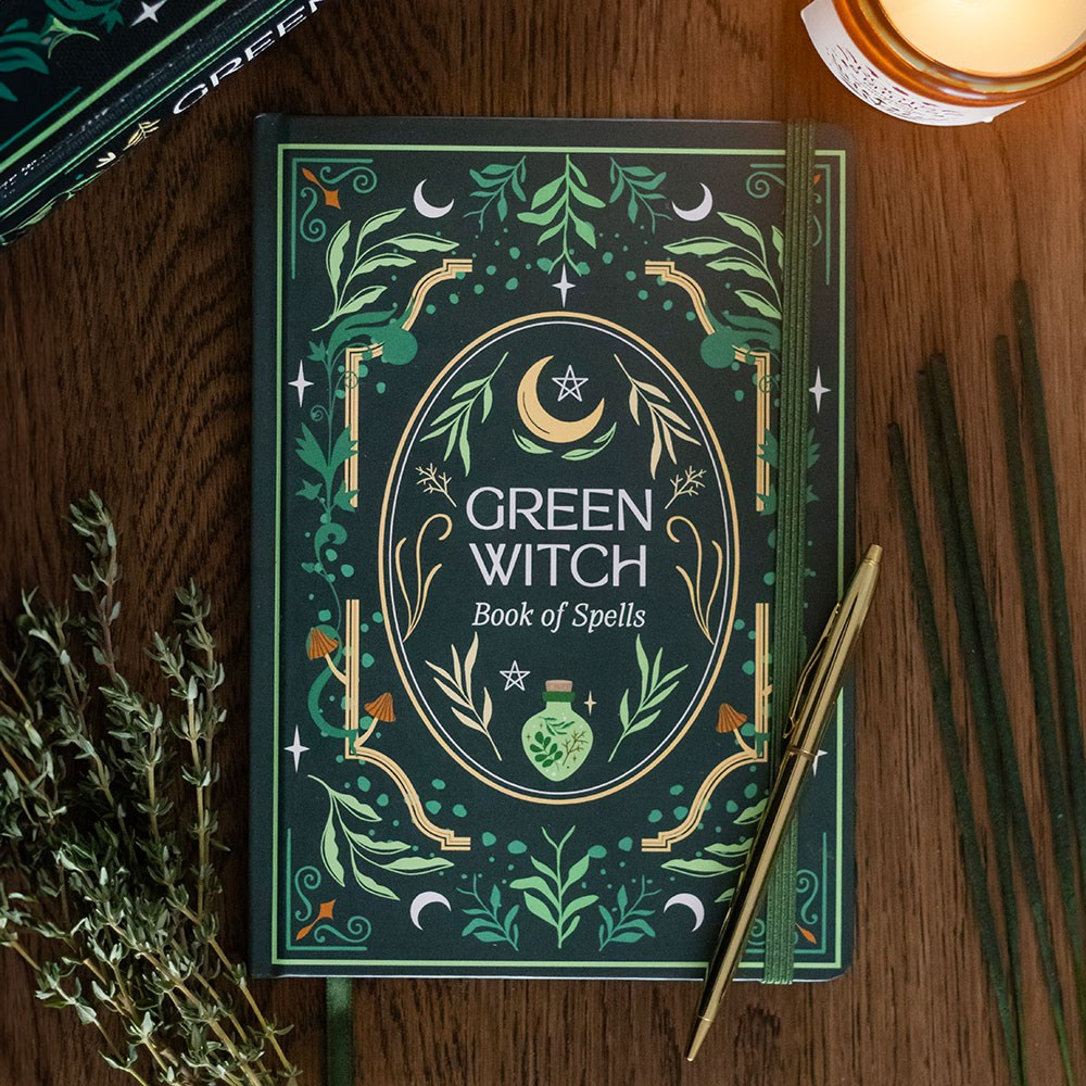 Groene Heks A5 Notebook – Journal voor Spreuken, Intenties & Natuurmagie