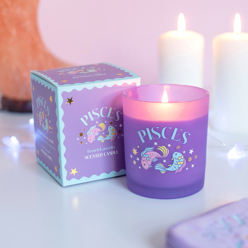 Zodiac Zest Vissen Kaars – Franse Lavendel