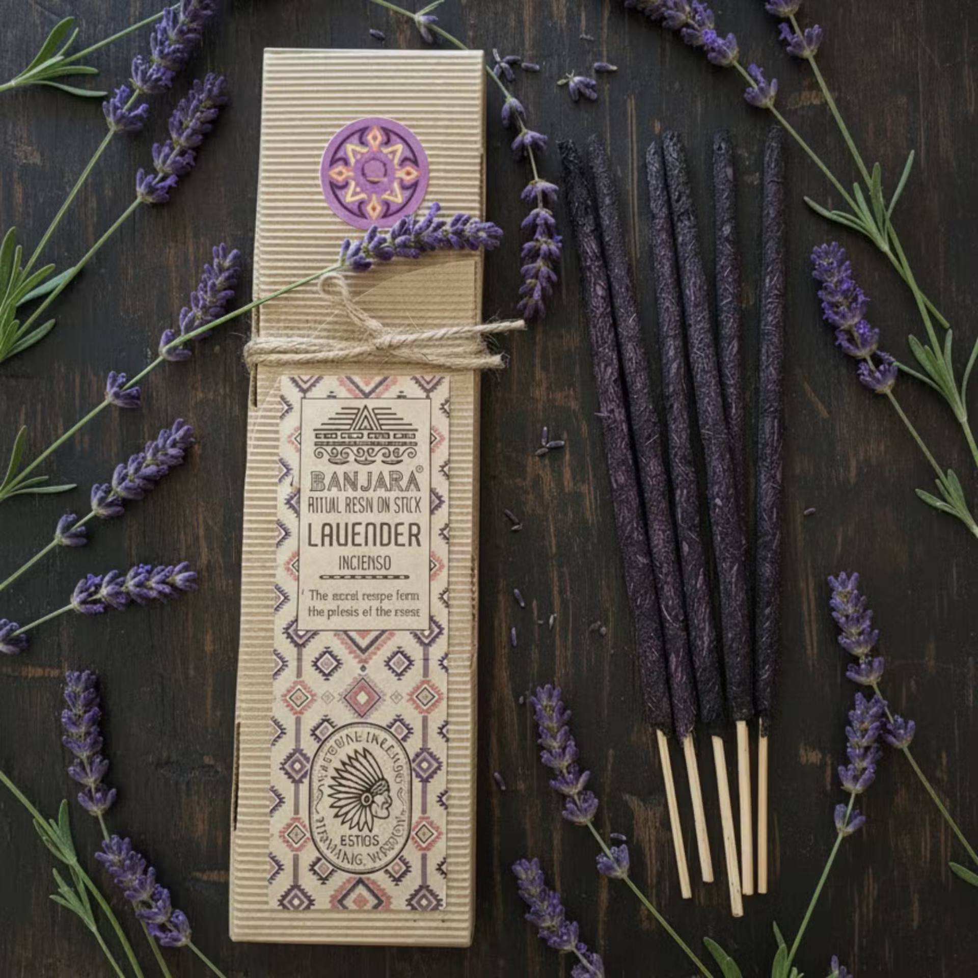 Rituele Hars Wierook op een stokje – Lavendel 💜🌿