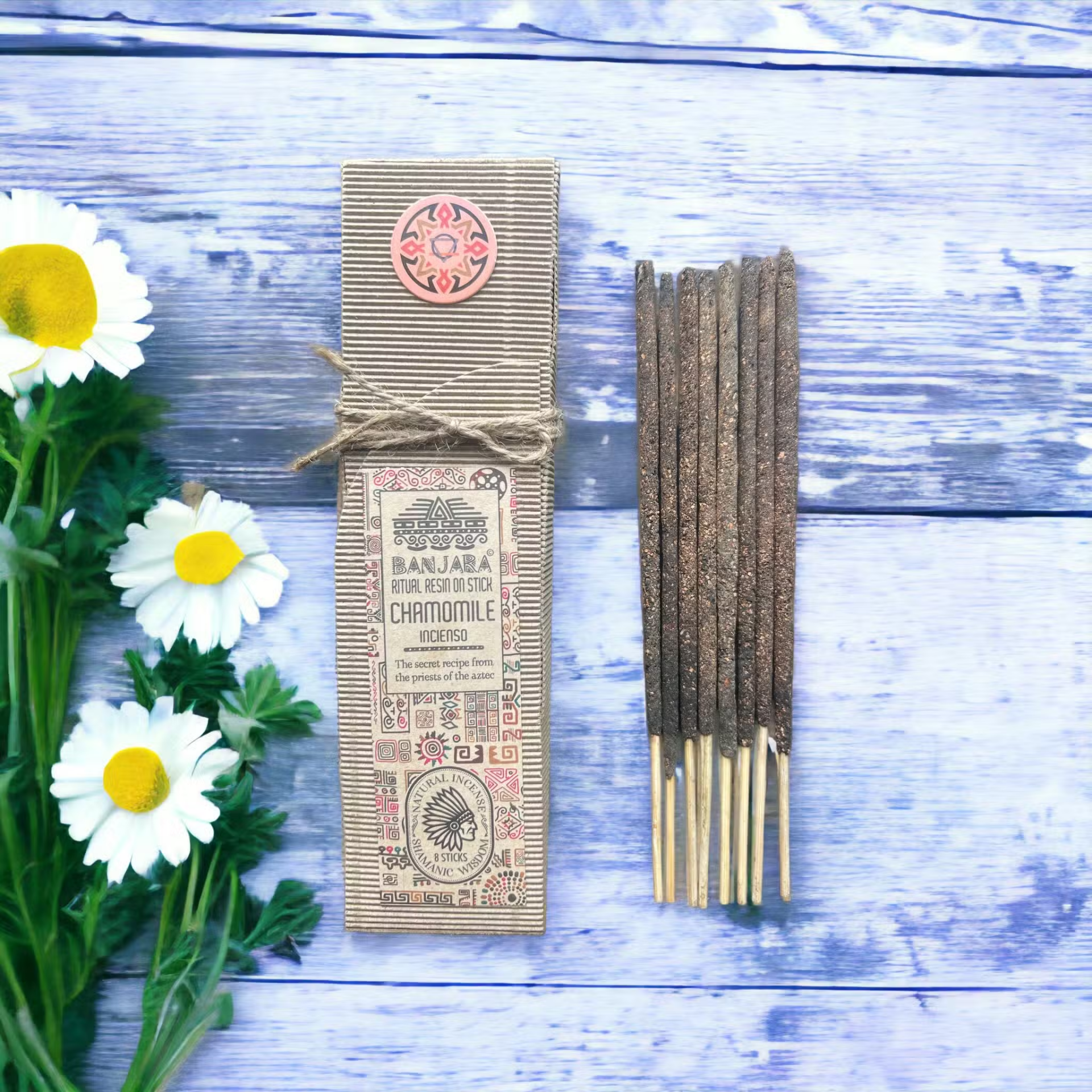 Rituele Hars Wierook op een stokje – Kamille 🌼✨