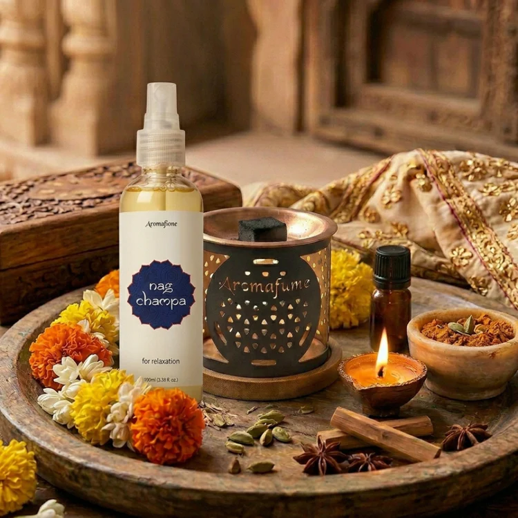 Aromafume spray en brandertje 