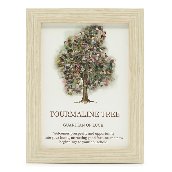 Edelsteen Schilderij Levensboom – Toermalijn