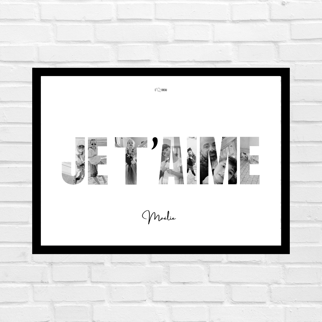 AFFICHE JE T'AIME PHOTOS