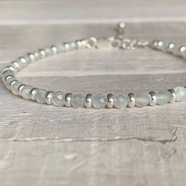 MONDSTEIN Edelstein Armband | 925 Sterling Silber | MONDZIRKEL