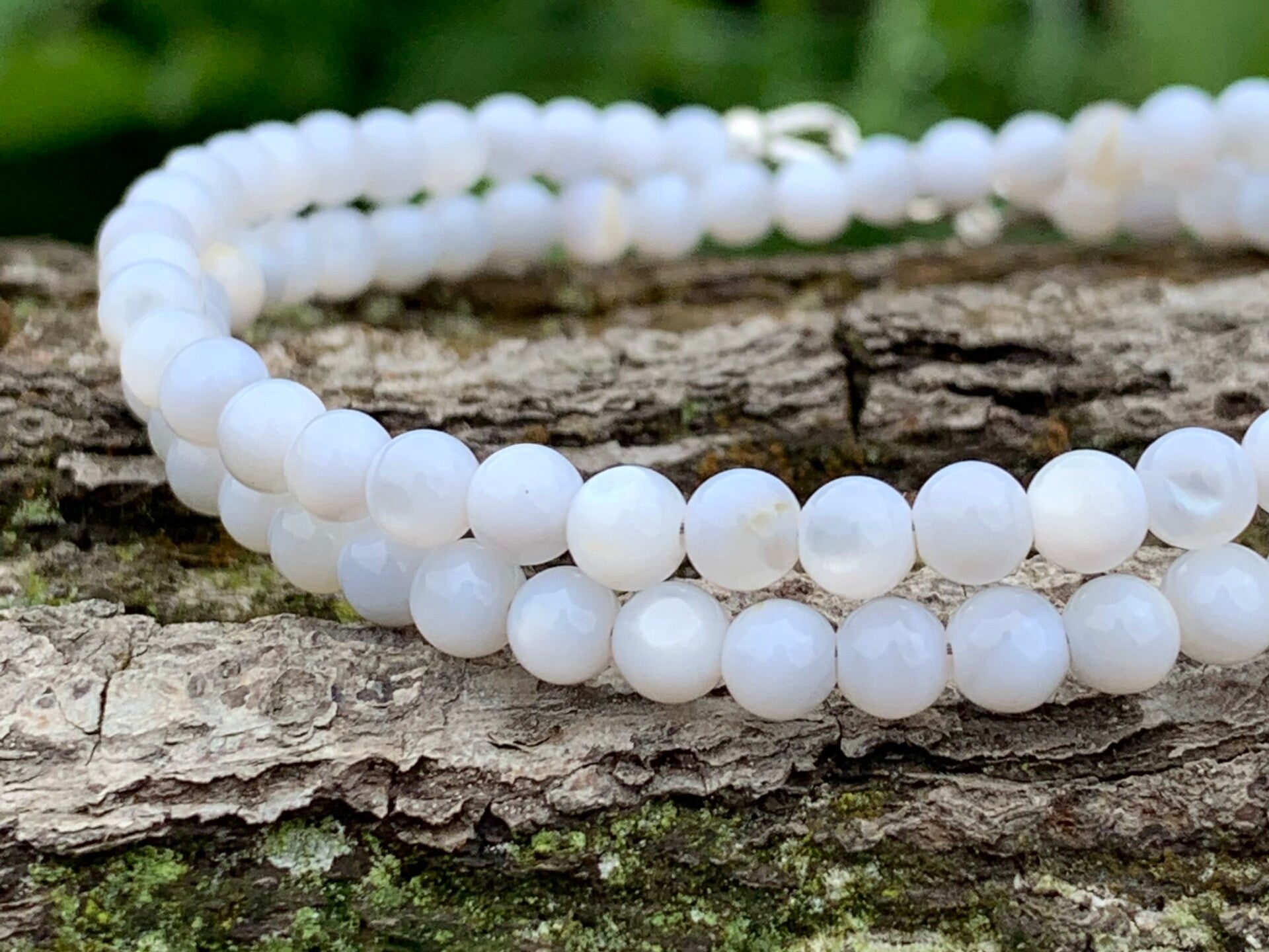 Muschel Choker | kurze Muschelkette | 925 Sterling Silber | 3-4 mm | SONNENGLÜCK