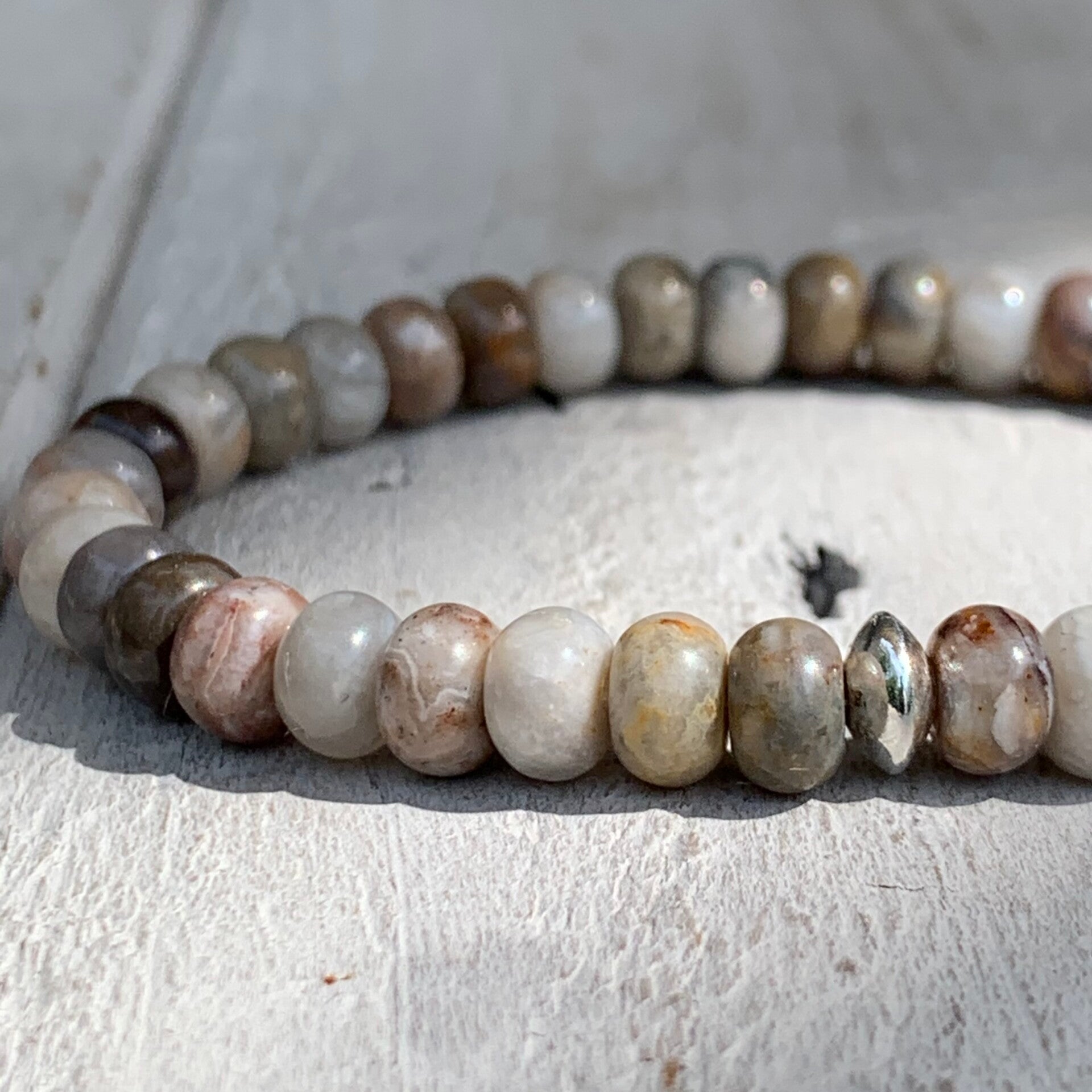 ACHAT Edelstein Armband | Sterling Silber Disc | LOLA & LORIS TIERSCHUTZ