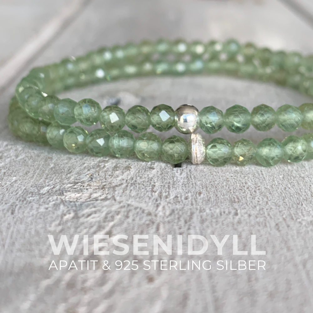 APATIT Edelstein Armband | 4 mm | 925 Sterling Silber | WIESENIDYLL
