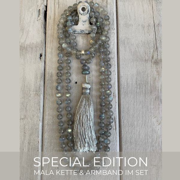 LABRADORIT Mala Kette & Armband im Set | Sterling Silber | HIMMELSSTÜRMERIN