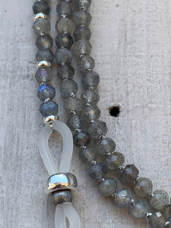 LICHTBLICK BRILLENKETTE | Labradorit | 925 Sterling Silber