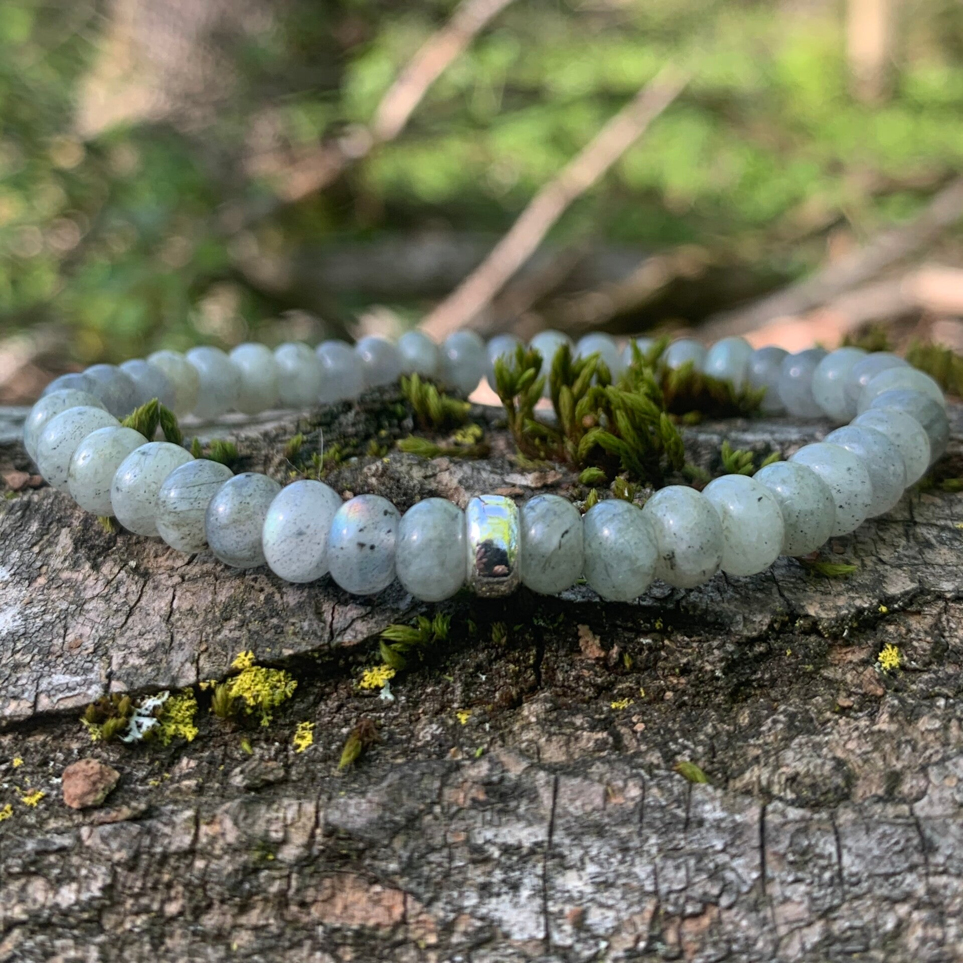 LABRADORIT EDELSTEIN ARMBAND | Sterling Silber | SEENEBEL