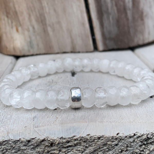 BERGKRISTALL EDELSTEIN ARMBAND | Sterling Silber | KRAFTQUELLE