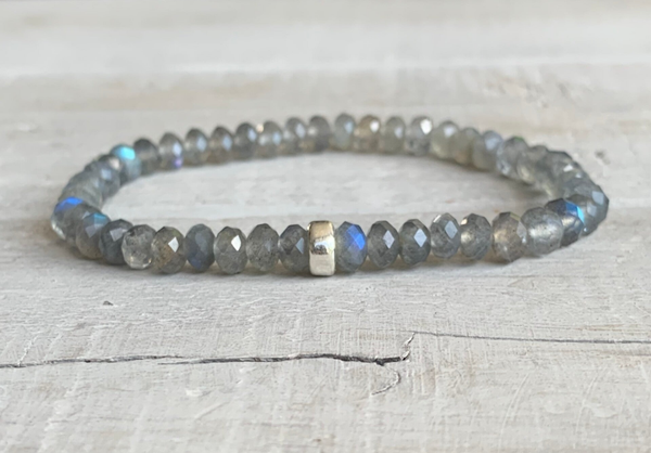 LABRADORIT EDELSTEIN ARMBAND | Sterling Silber | HIMMELHOCH