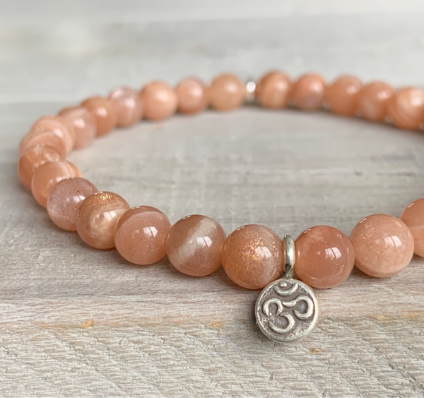 SONNENSTEIN EDELSTEIN ARMBAND | Sterling Silber | SONNENGRUß RUND