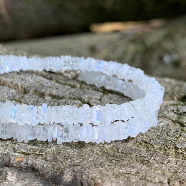 EISWOLKE CHOKER KETTE | Regenbogen Mondstein | Sterling Silber