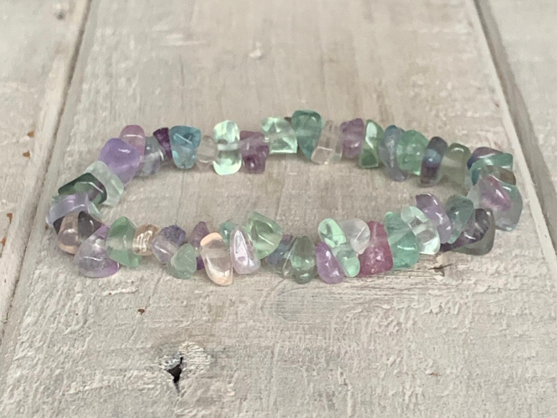 FLUORIT Edelstein Splitterarmband | QUELLWASSER