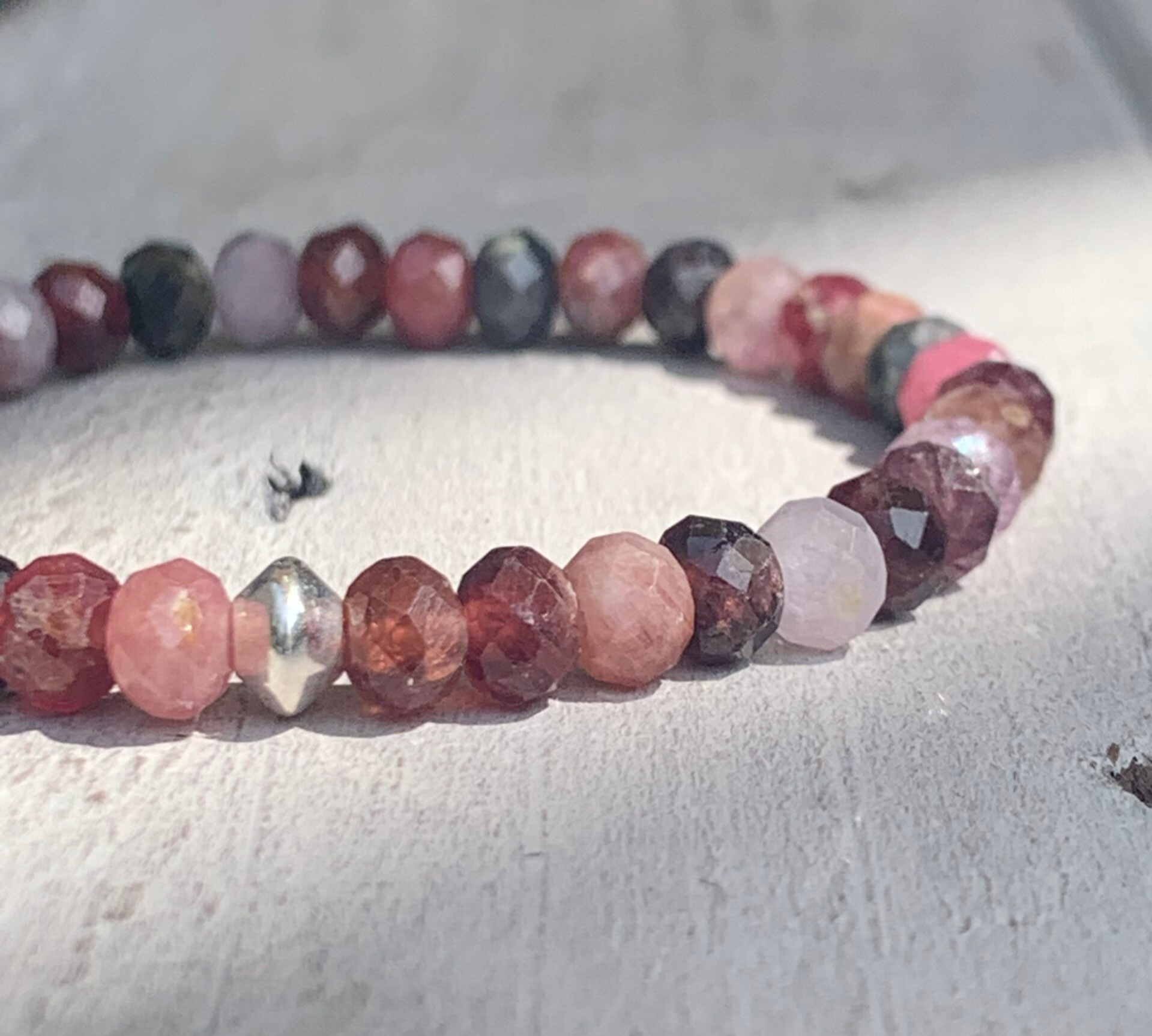 SPINELL Edelstein Armband | 925 Sterling Silber | MORGENROT DISC