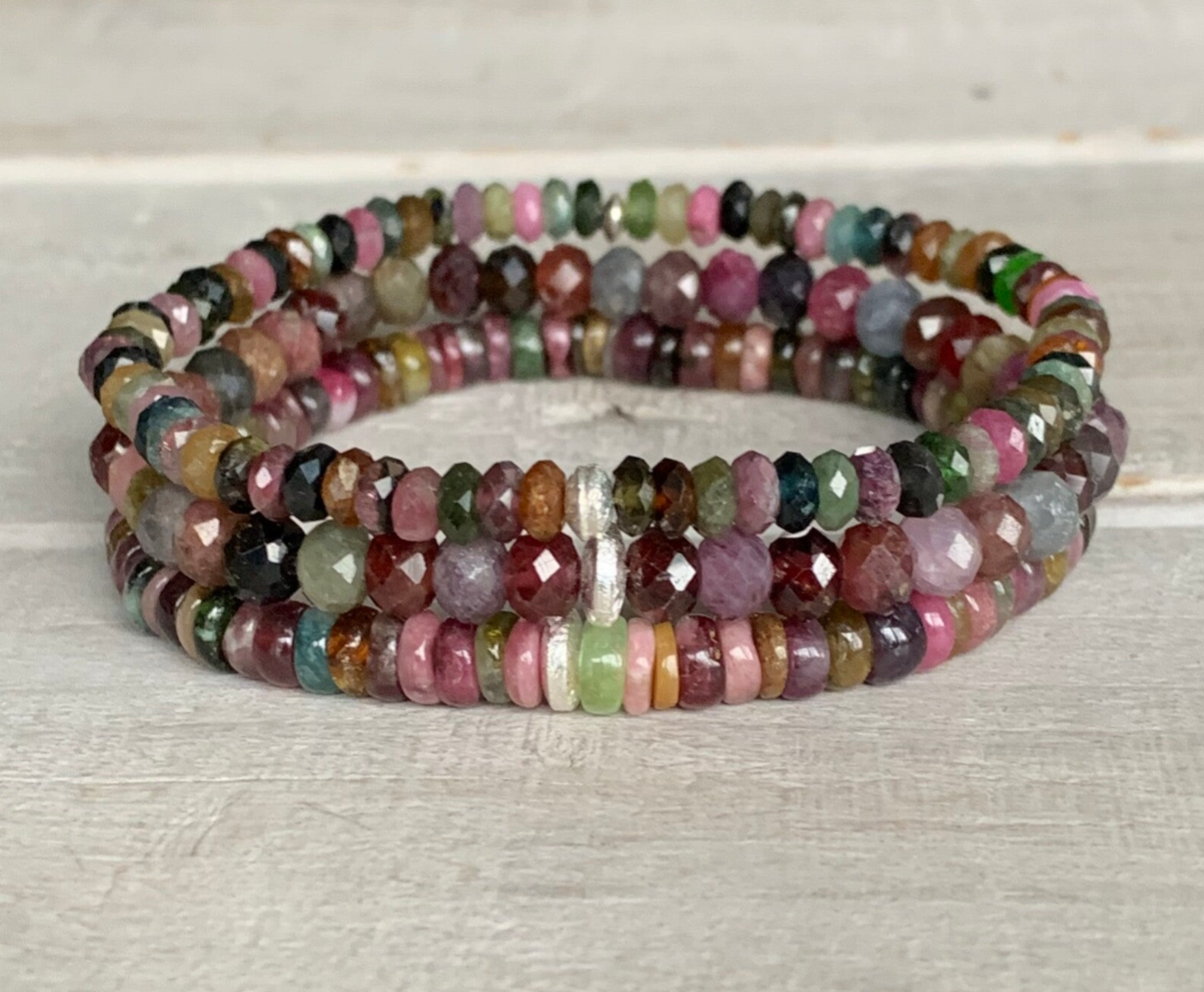 TURMALIN Edelstein Armband | 925 Sterling Silber | SEELENFROH RONDELL