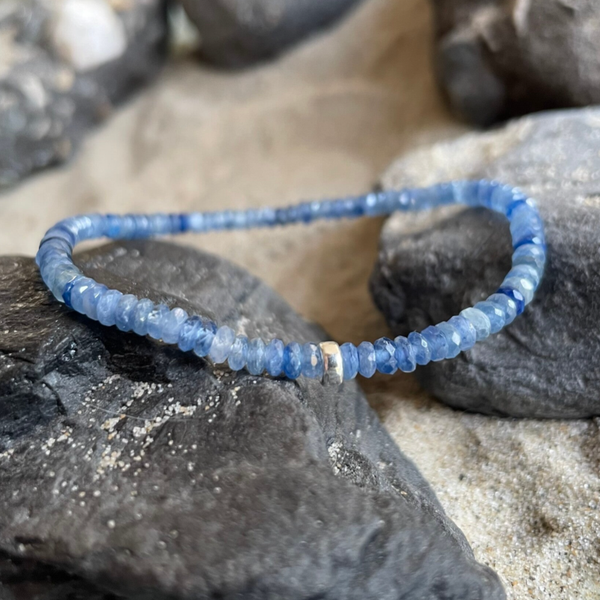 KYANIT Edelstein Armband | 925 Sterling Silber | 4 mm | HIMMELVOLL