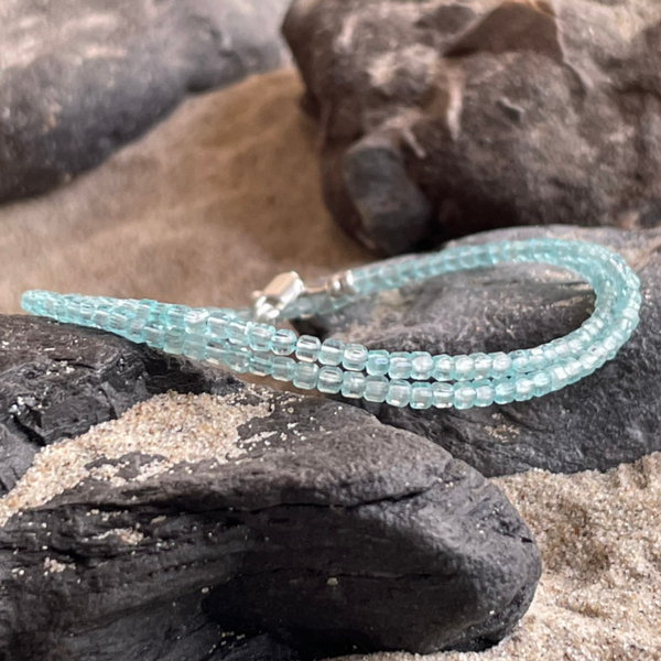 TOPAS Edelstein Halskette | kurzer Choker | 925 Sterling Silber | 2 mm | SEEBRÜCKE