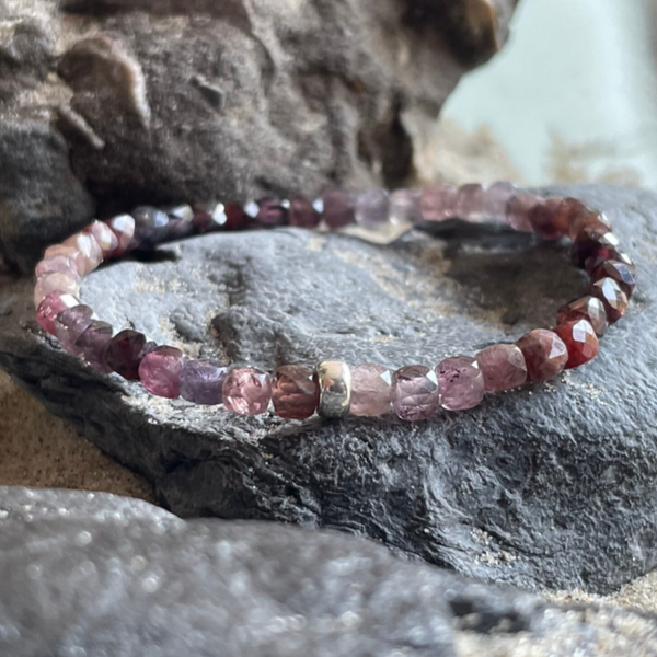 SPINELL Edelstein Armband | 925 Sterling Silber | 4 mm | NEWSLETTER PRACHTAUSGABE